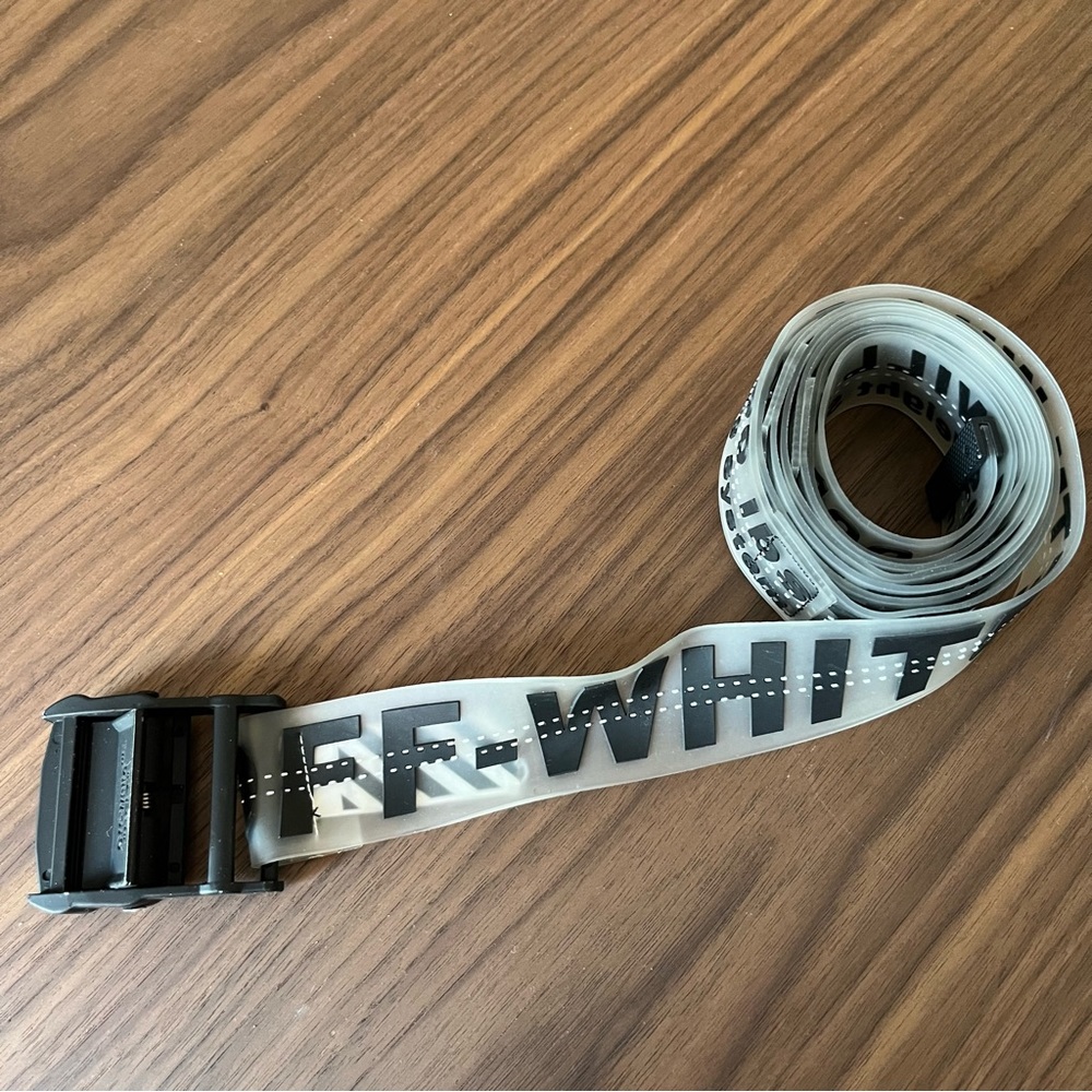 COPY - Authentic Off-White clear black and white belt